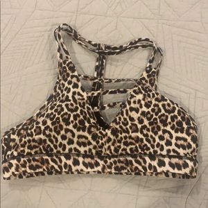 Zyia leopard mesh sports bra